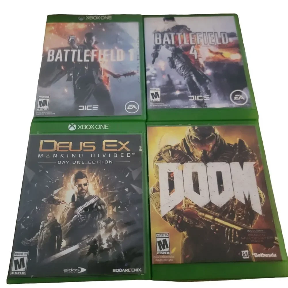 Xbox One Bundle Lot battlefield, doom, Video games